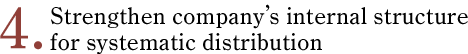 Strengthen company’s internal structure for systematic distribution